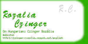 rozalia czinger business card